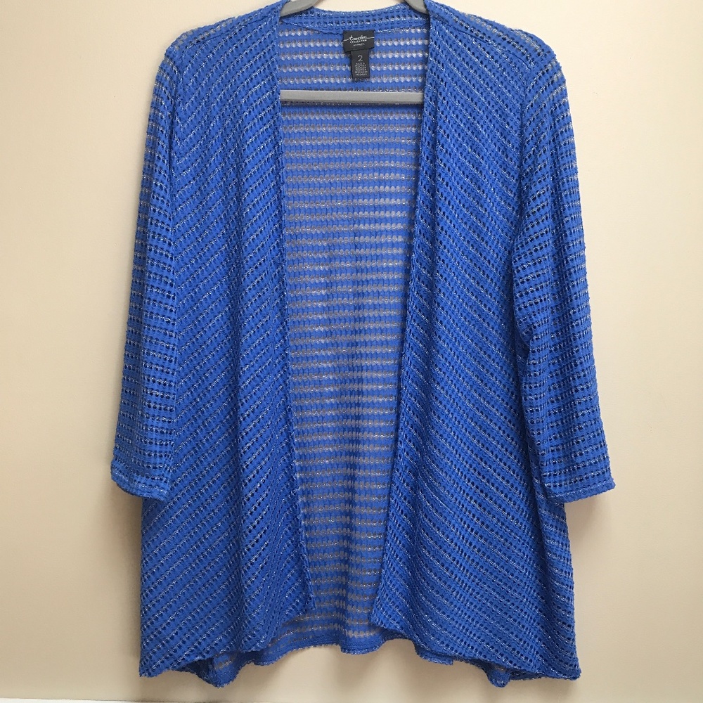 TRAVELER'S COLLECTION CHICO'S OPEN FRONT CARDIGAN